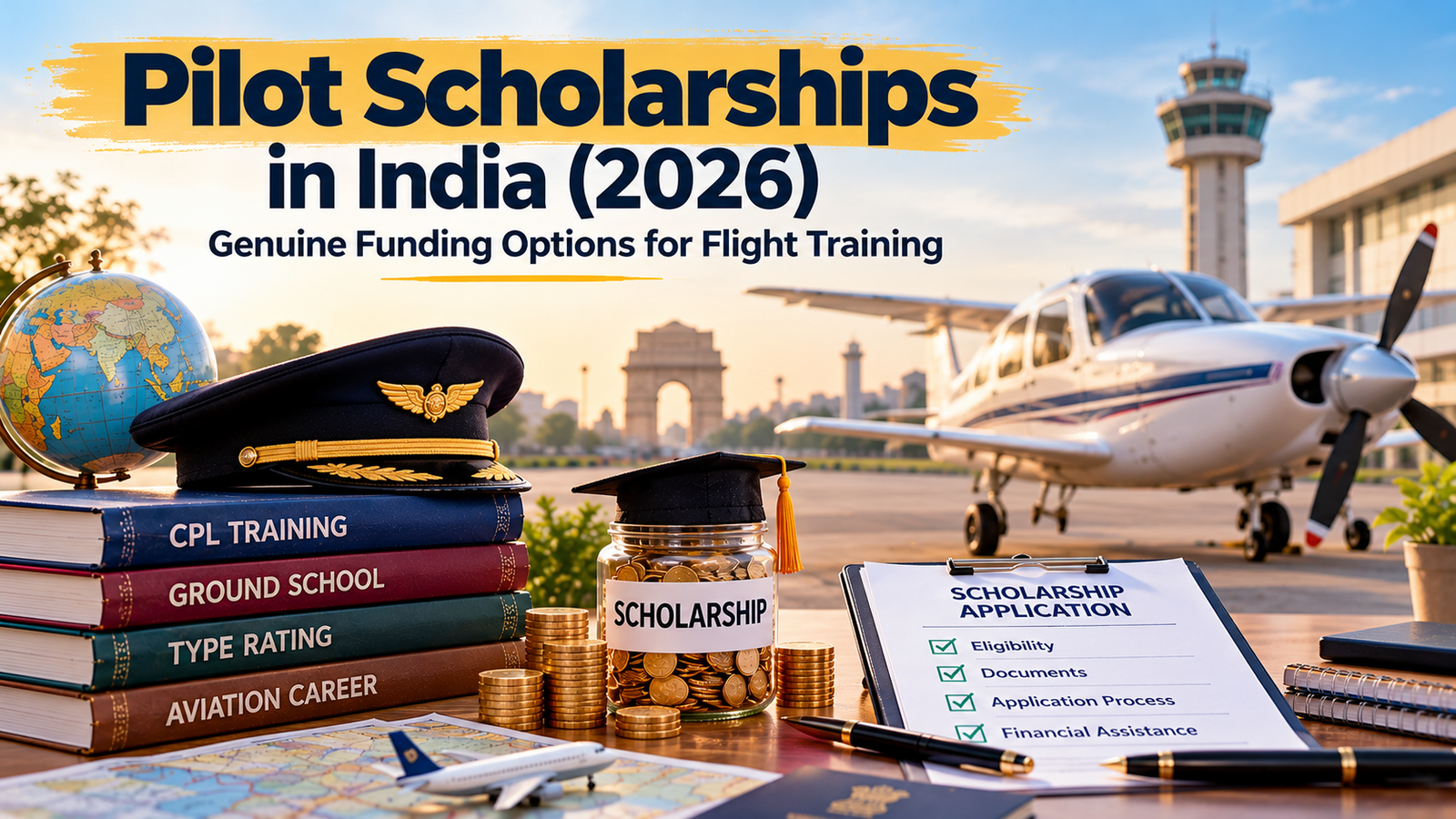 Pilot scholarships in India 2026 for commercial pilot training