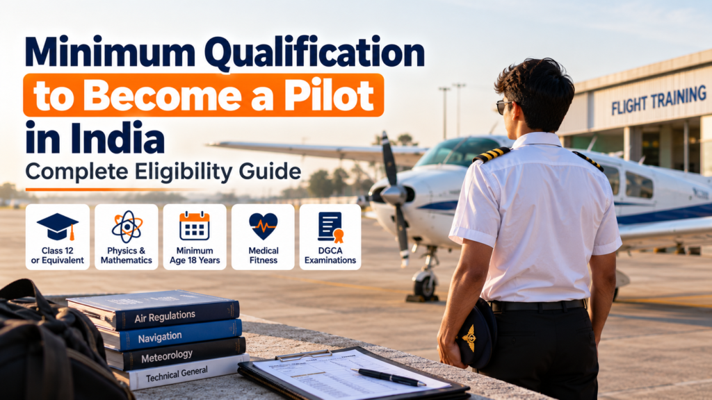Minimum qualification to become a pilot in India