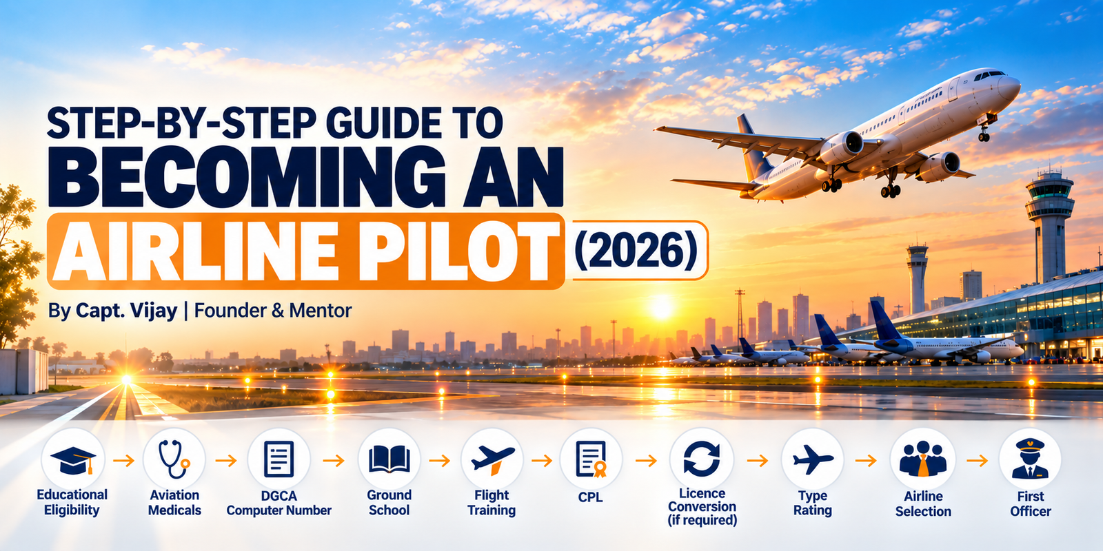 Step-by-step guide to becoming an airline pilot in 2026