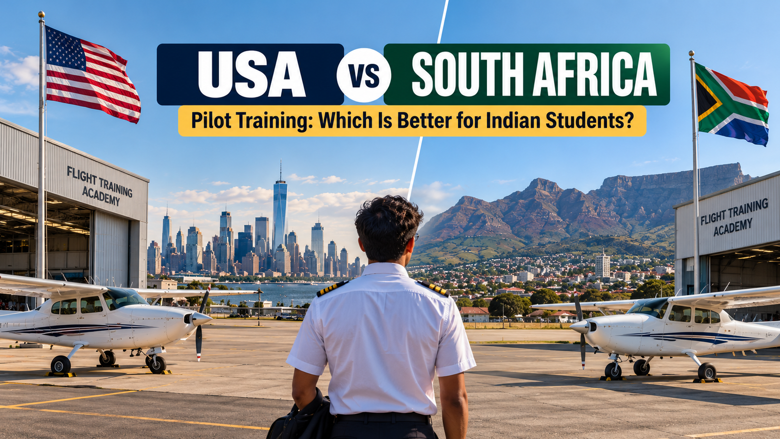 USA vs South Africa pilot training comparison for Indian students