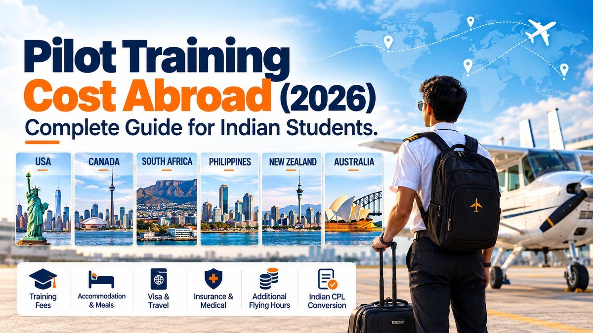 Pilot training cost abroad comparison for Indian students in 2026